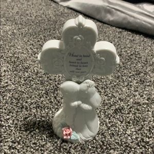 Precious moments wedding cross figurine
